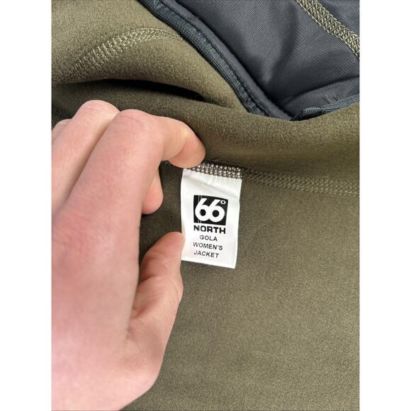 66 North Iceland Full Zip Gola Jacket Women’s M Wool Blend Brown Mock Neck - Picture 8 of 9